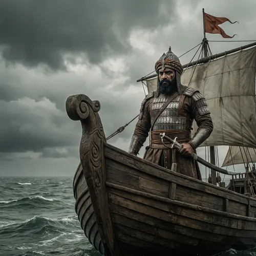 Maratha Warrior: Symbol of Martial Prowess on Warship