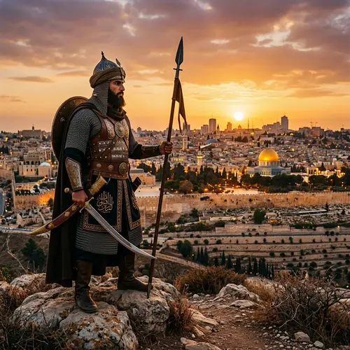 Arab Muslim Warrior in Jerusalem | Valor and Determination