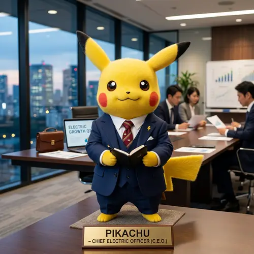 Pikachu in Business Suit: A Unique Twist