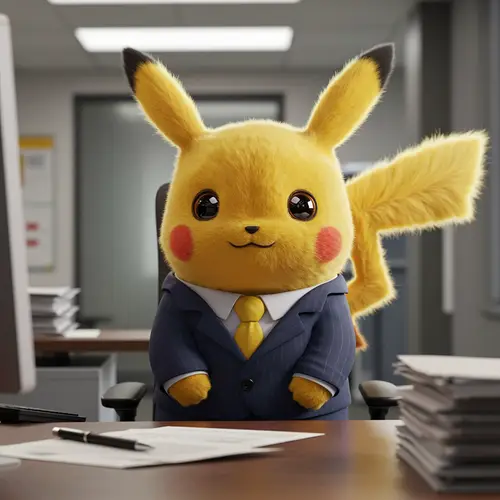 Pikachu in Business Suit: A Unique Twist