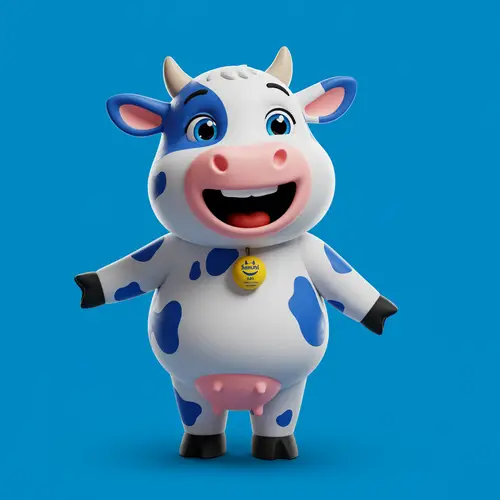 Sanchi Dairy Mascot Design: Charming Cow Character