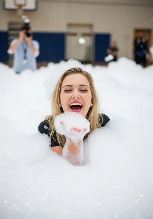 Fun Foam Party Photoshoot: Flirty & Bubbly Moments