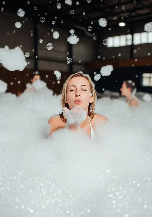 Photorealistic Foam Party Photoshoot Experience
