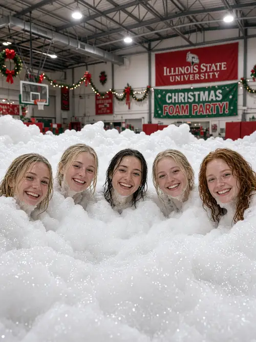Christmas Foam Party at Illinois State University