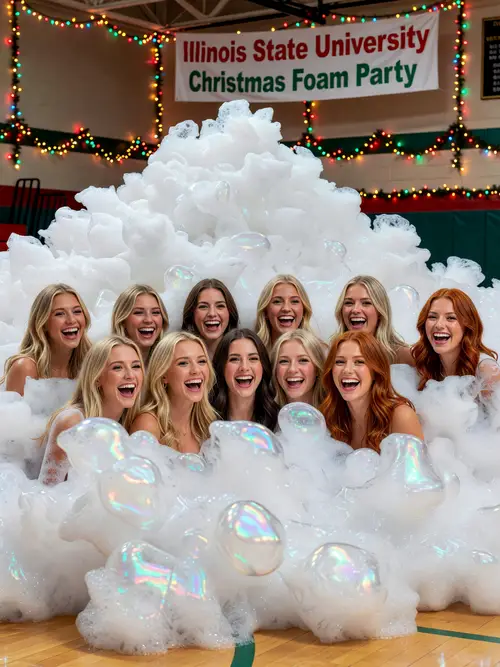 Christmas Foam Party at Illinois State University