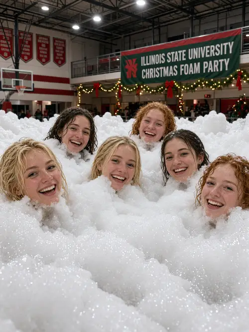 Christmas Foam Party at Illinois State University