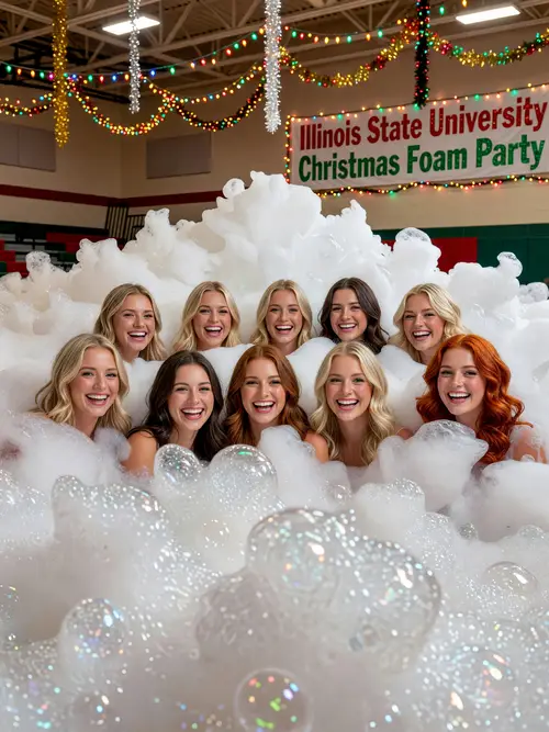 Christmas Foam Party at Illinois State University