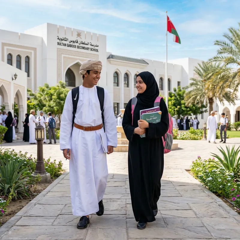 Omani School Students in Uniform