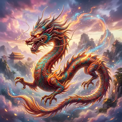 Traditional Chinese Dragon - Mythical Creature Artwork