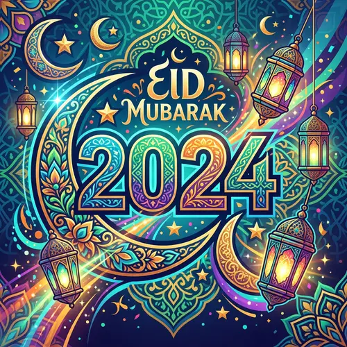 Eid Mubarak 2024 Celebration with Youthful Spirit