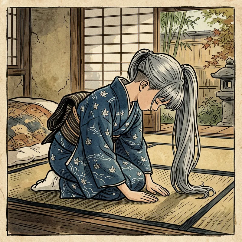 Young Girl with Undercut Hairstyle in Kentaro Moura Style