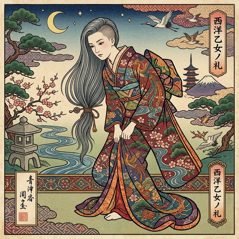 Steel Hair Undercut Hairstyle in Kentaro Moura Art Style