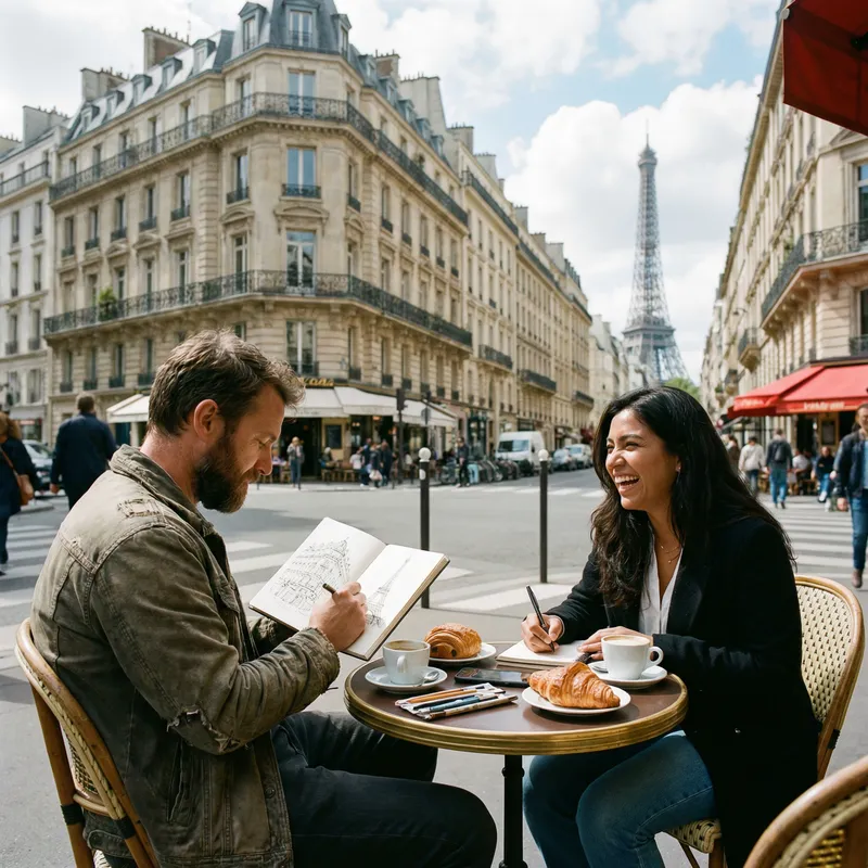 Inspiring Moments in Paris - Man and Woman Captured
