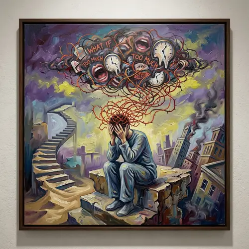 Surrealist Paintings Exploring Mental Health Journeys