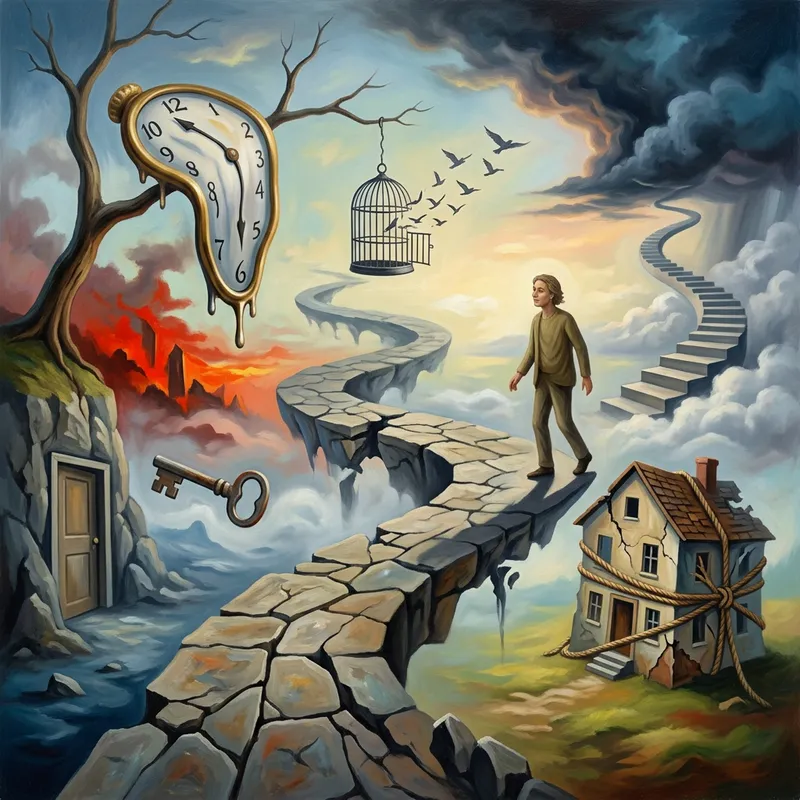 Surrealist Paintings of Mental Health Complexities Surrealist Paintings of Mental Health Complexities