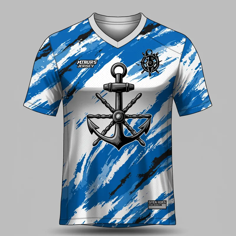 Creative Football Jersey Design with Marine Elements