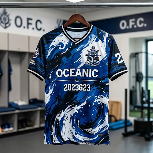 Creative Football Jersey Design with Marine Elements