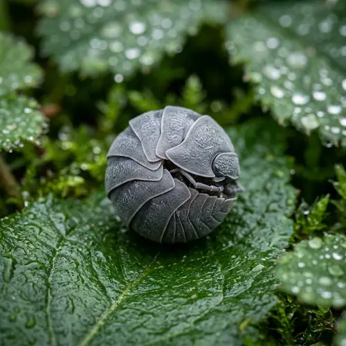 Detailed Roly-Poly Bug Close-Up Photo | Pill Bug Exploration