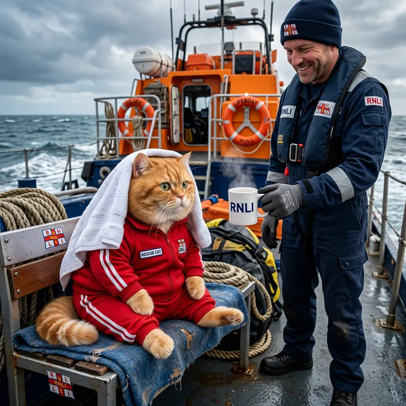 Adorable British Ginger Cat on Rescue Ship