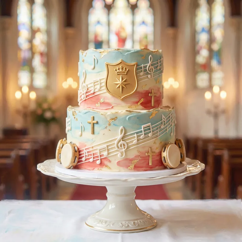 Beautiful Salvation Army Timbrel Cake Design