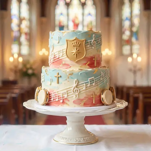 Beautiful Salvation Army Timbrel Cake Design