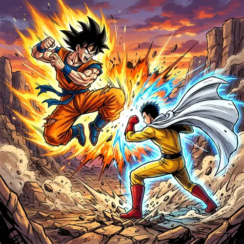 Superhuman Martial Artists Clash in Vibrant Manga Battle