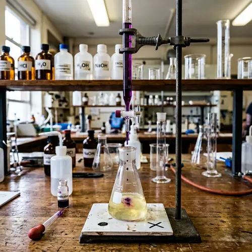 Titration Experimental Setup in Chemistry Lab