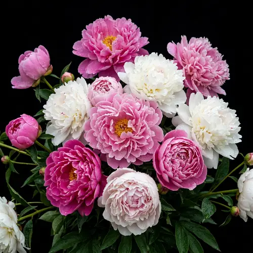 Stunning Blooming Peonies in Pink and White | Nature's Beauty