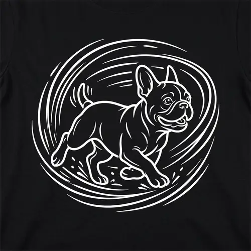 Minimalist French Bulldog T-Shirt Design
