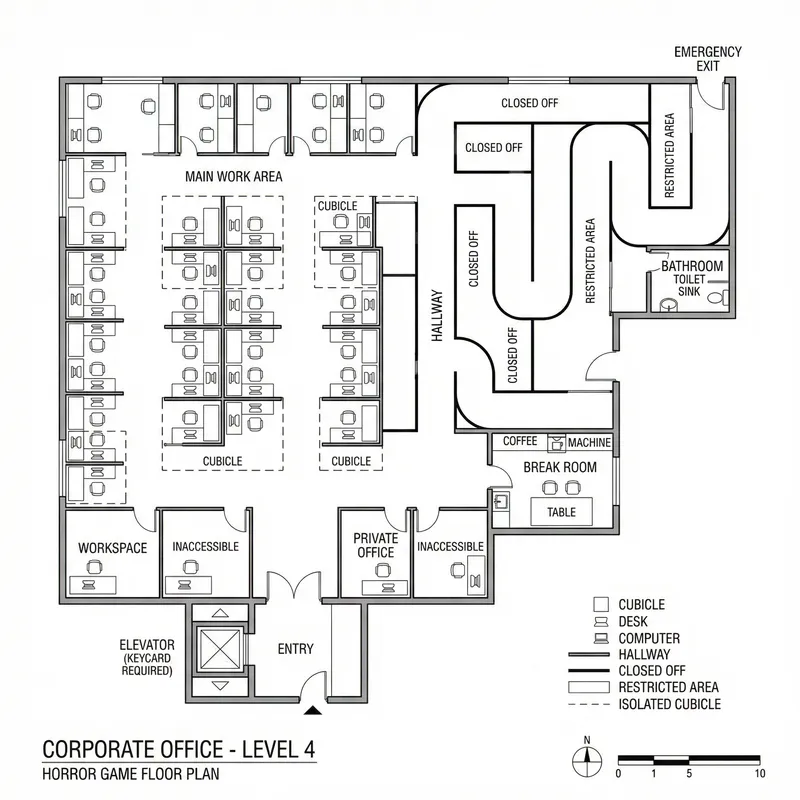 Horror Game Office Floor Plan Design Horror Game Office Floor Plan Design