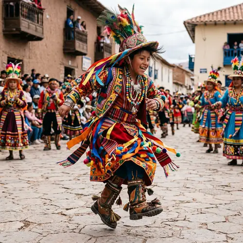 Traditional Tinkus Dance Performance with Vibrant Attire