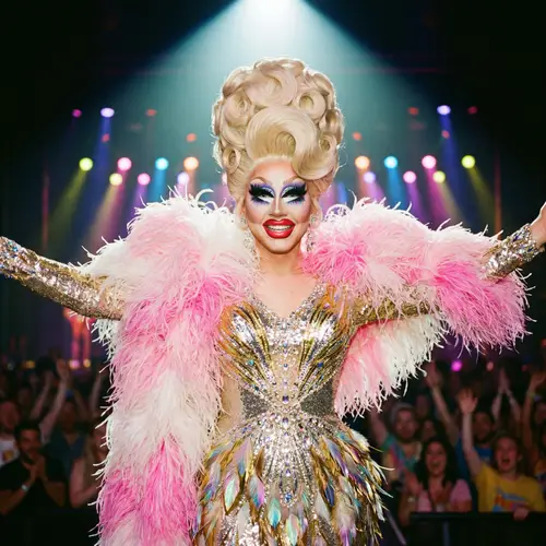 Glamorous Drag Queen in Elaborate Costume | Stage Spotlight