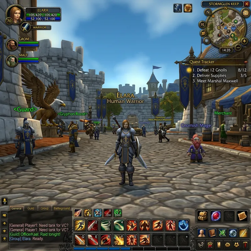 World of Warcraft Style Game UI Design