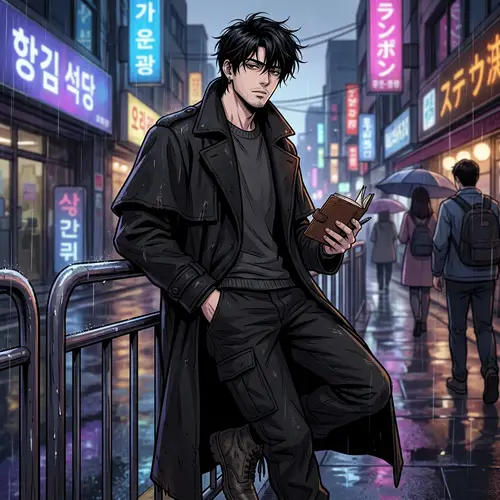 Anime-Inspired Private Investigator Character