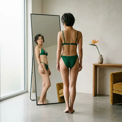 Elegant Minimalism: Fashion Bikini Portrait