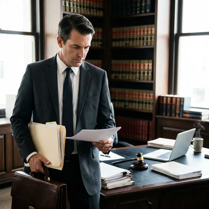 White Man Lawyer in Stylish Suit | Legal Scene