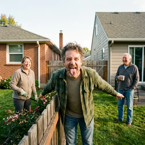 Freaky Tongue Neighbor: Playful Character Fun