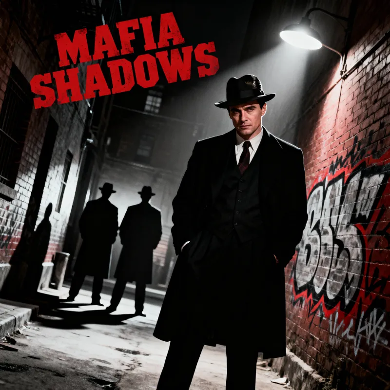 Mafia Noir Film Poster - Classic 1940s Style