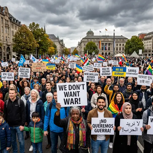 Protest for Peace: We Don't Want War! Unity in Diversity