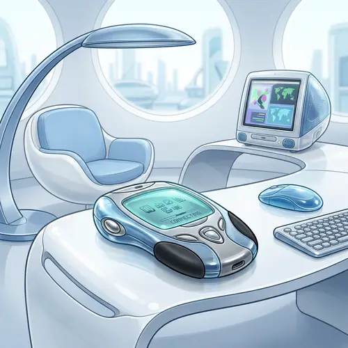 Retrofuturistic Sleek Product Design Artwork