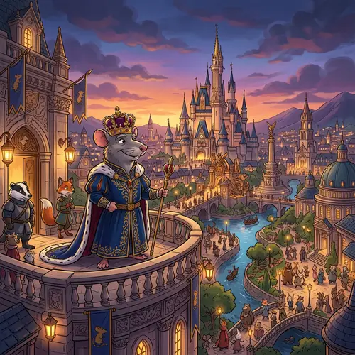 Opulent Rat Leader in Diverse Animal Empire