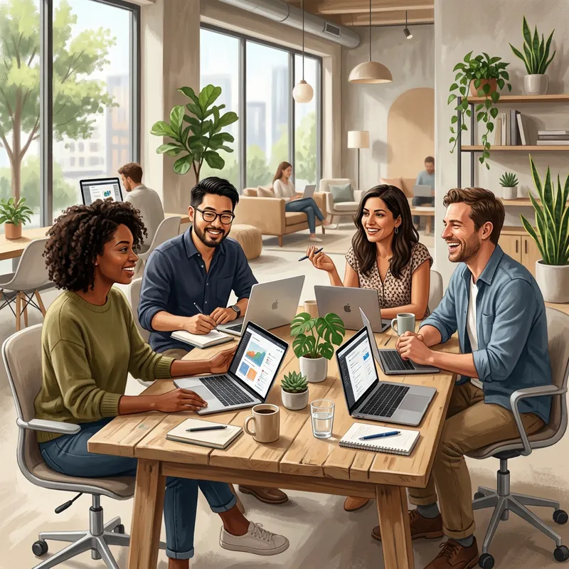 Modern Coworking Space Collaboration Modern Coworking Space Collaboration