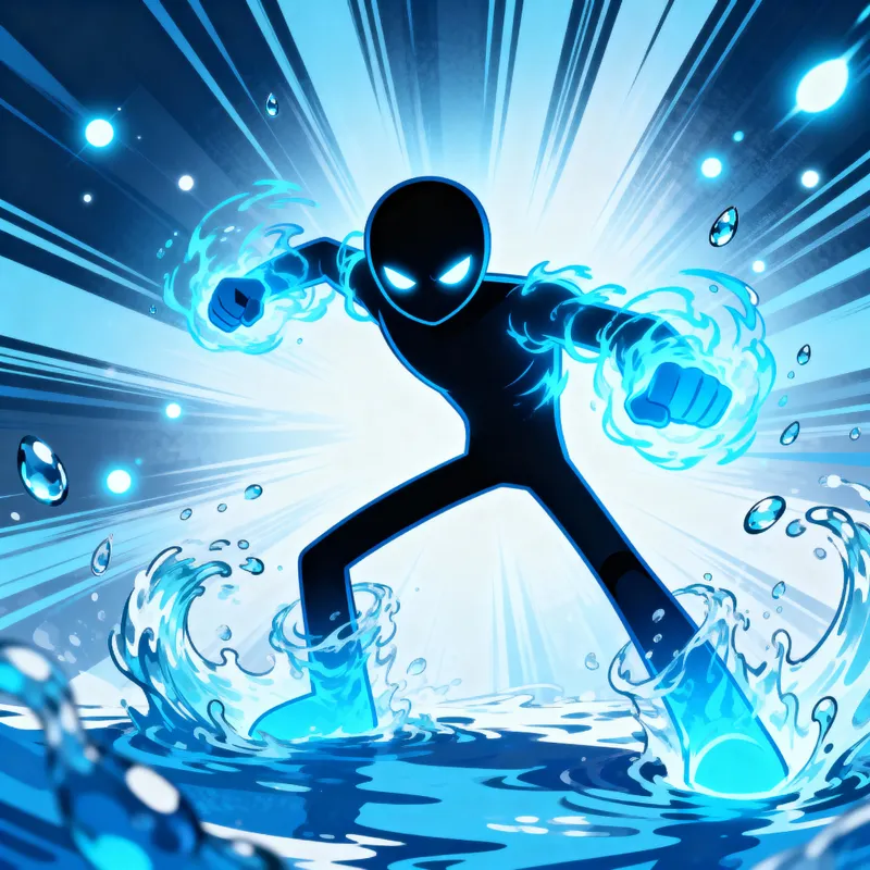 Strong Stick Man with Water Powers