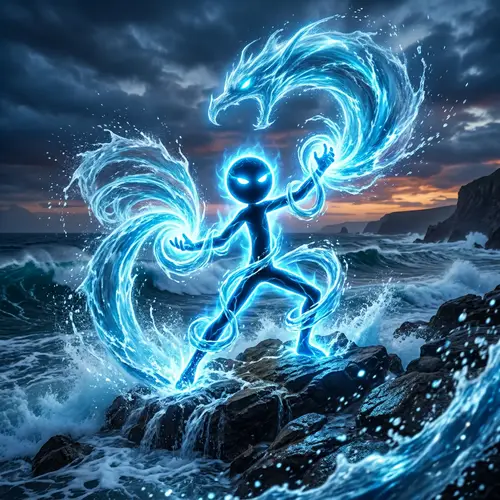 Strong Stick Man with Water Powers