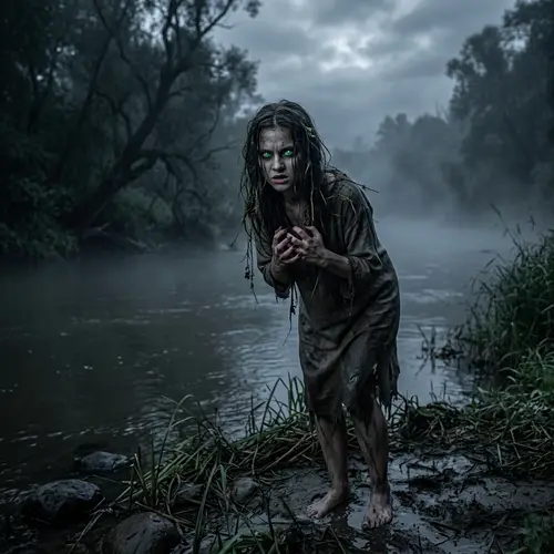 Eerie Rusalka: Dark Night River Encounter