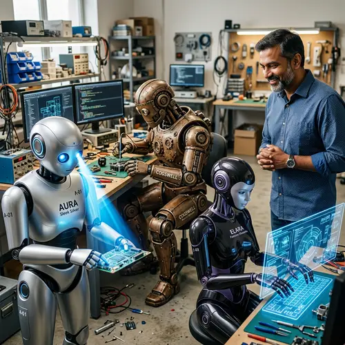 Futuristic AI Figures and Inventive Robotics | Diverse Group