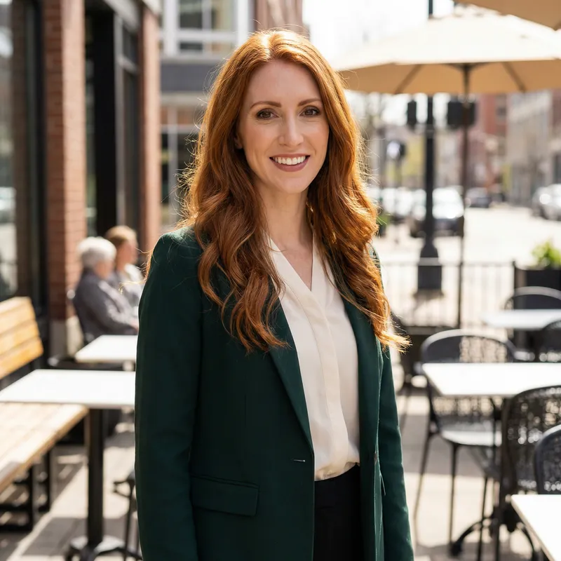 Stunning Tall Caucasian Woman with Copper Hair