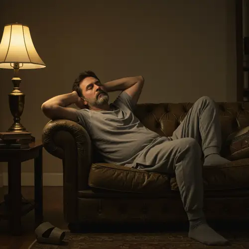 Man Relaxing After a Hard Day's Work