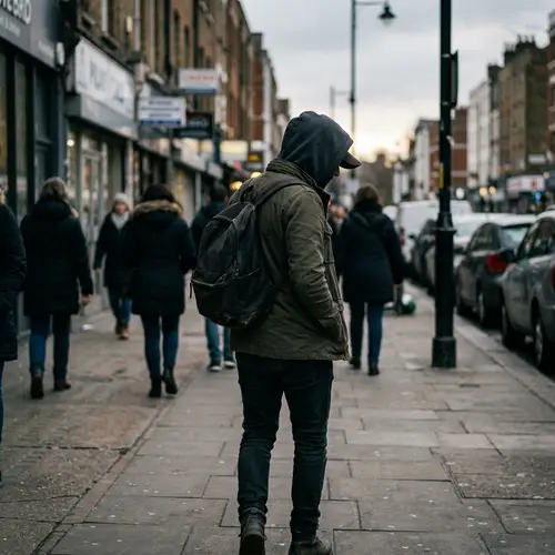 Man Concealing Face - Mystery in Motion