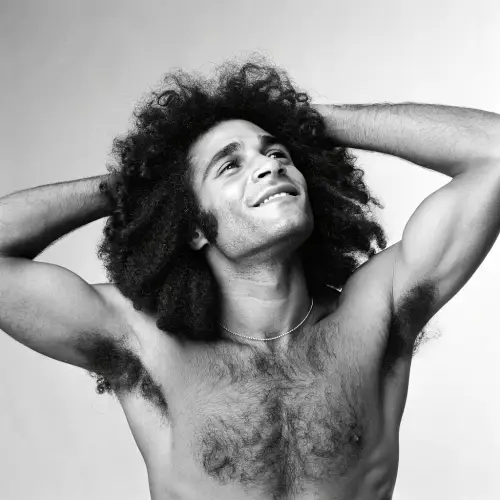 Confident Male Figure with Natural Body Hair